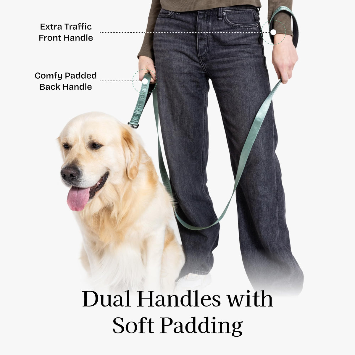 Fei and Eve Leash in 4FT, Glacier Green