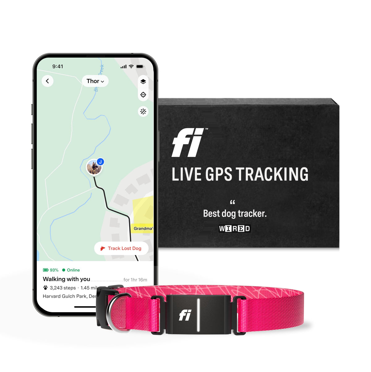 Fi Location Tracker in X-Small, Pink - Old Version