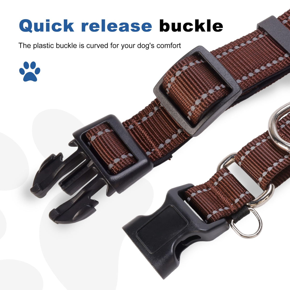 GDLKPS Animal Collar in XS:3/4" Wide for 11.5"-13.5" Neck, Coffee