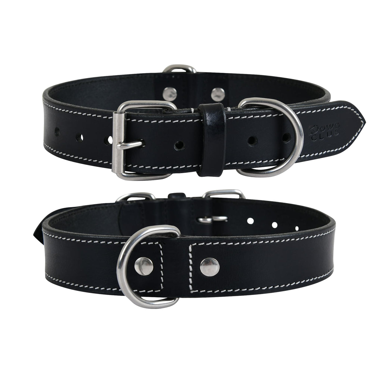 DowgClub Animal Collar in S (11"-14"), Rich Black