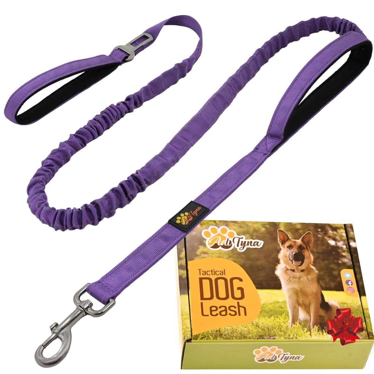 ADITYNA Leash in 6ft - 7.5ft, Purple
