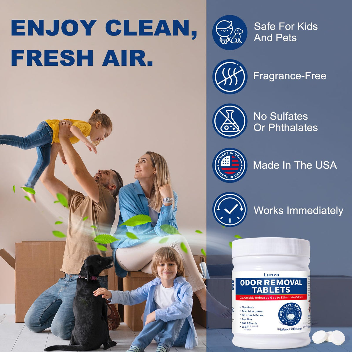 QUBIT Area Deodorizer in 500 Count (Pack of 1), White