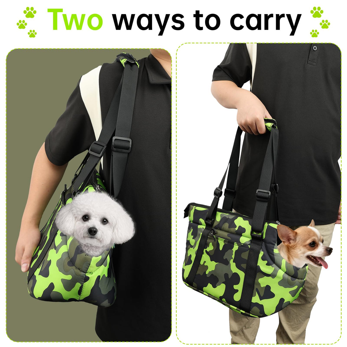 DELTAMANN Animal Carrier in 13.8"L x 5.0"W x 9.5"H, Camouflage Green