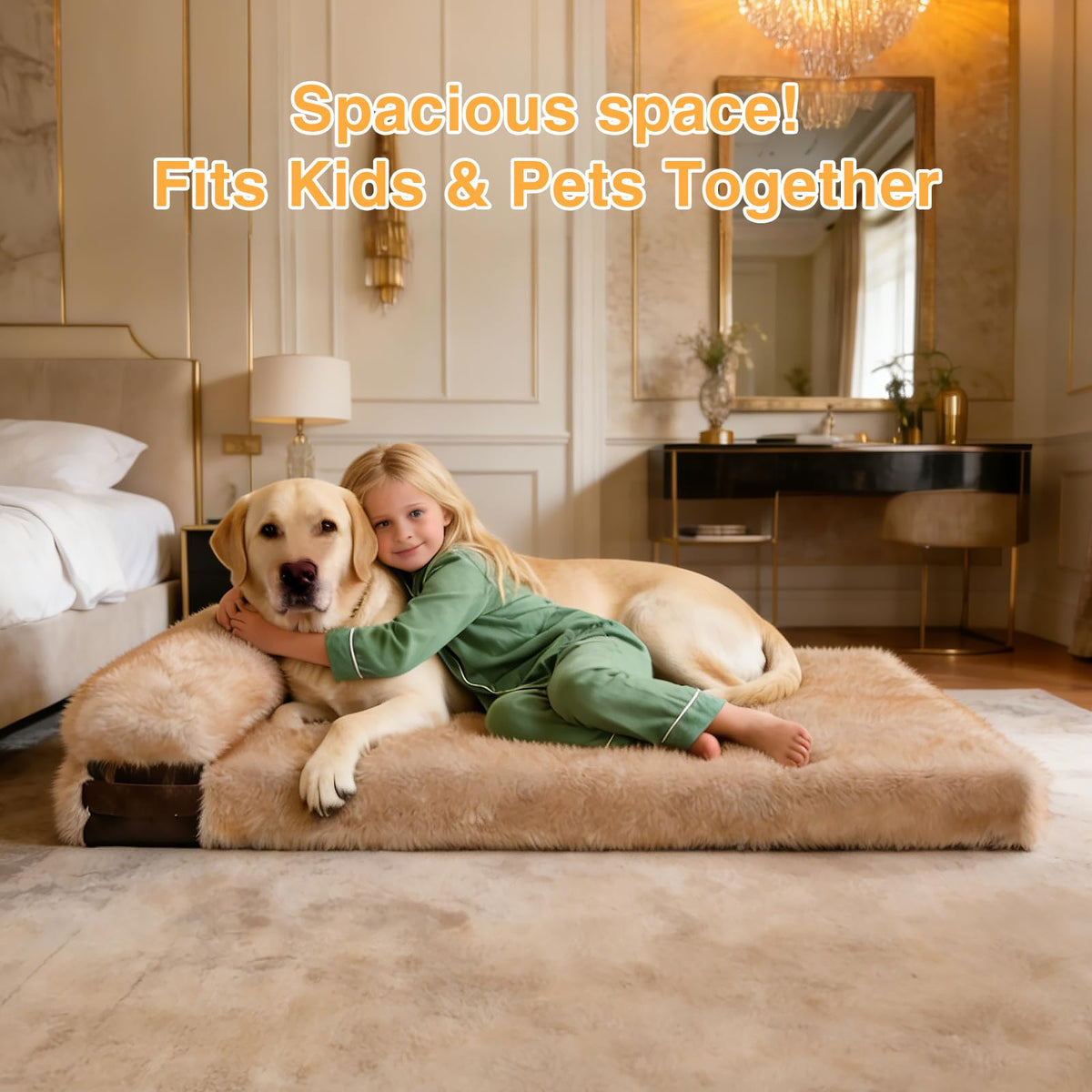 Dogpals Pet Bed Mat in 34''L*22''W*3''Th, Khaki