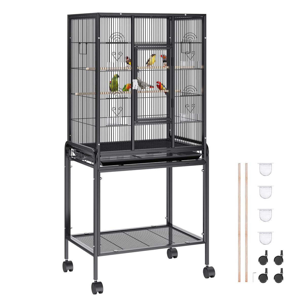 VEVOR Animal Cage in 24.0"L x 16.9"W x 54.0"H, Black