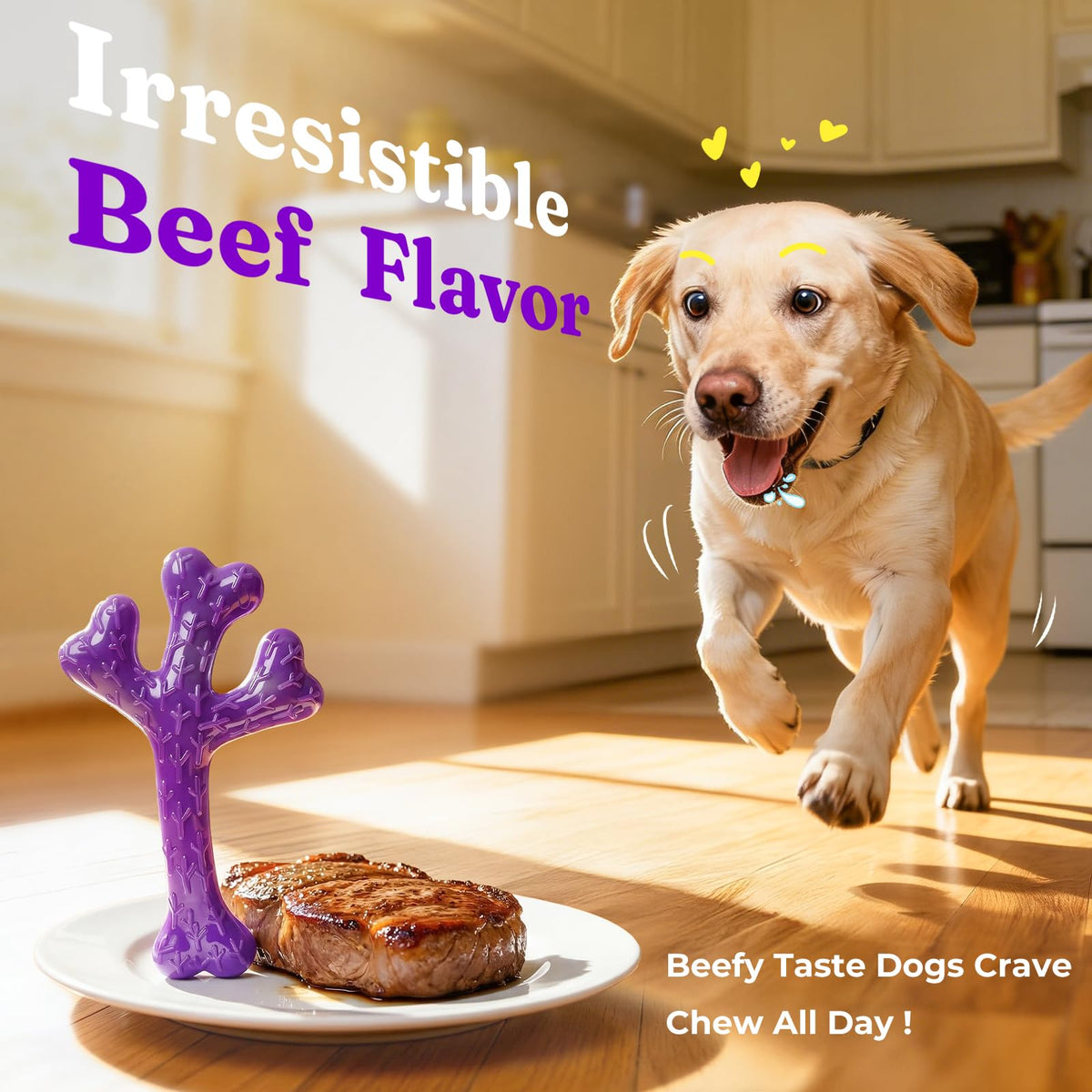 Frienhund Pet Toy in 3 Pack, Deep purple-3-Pack