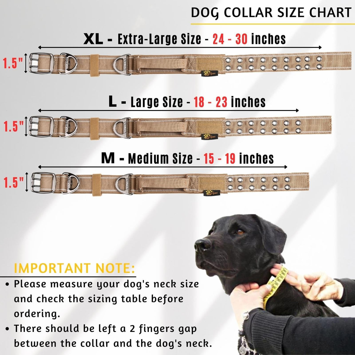 ADITYNA Animal Collar in Large: Fit 18-23" Neck, Coyote Brown