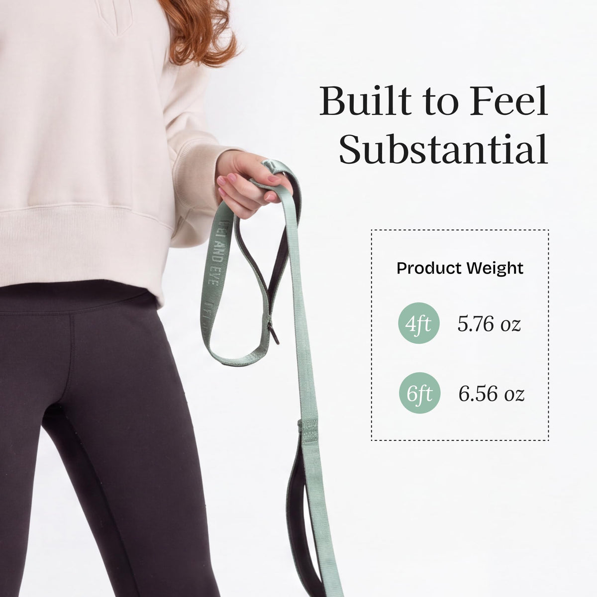 Fei and Eve Leash in 4FT, Glacier Green