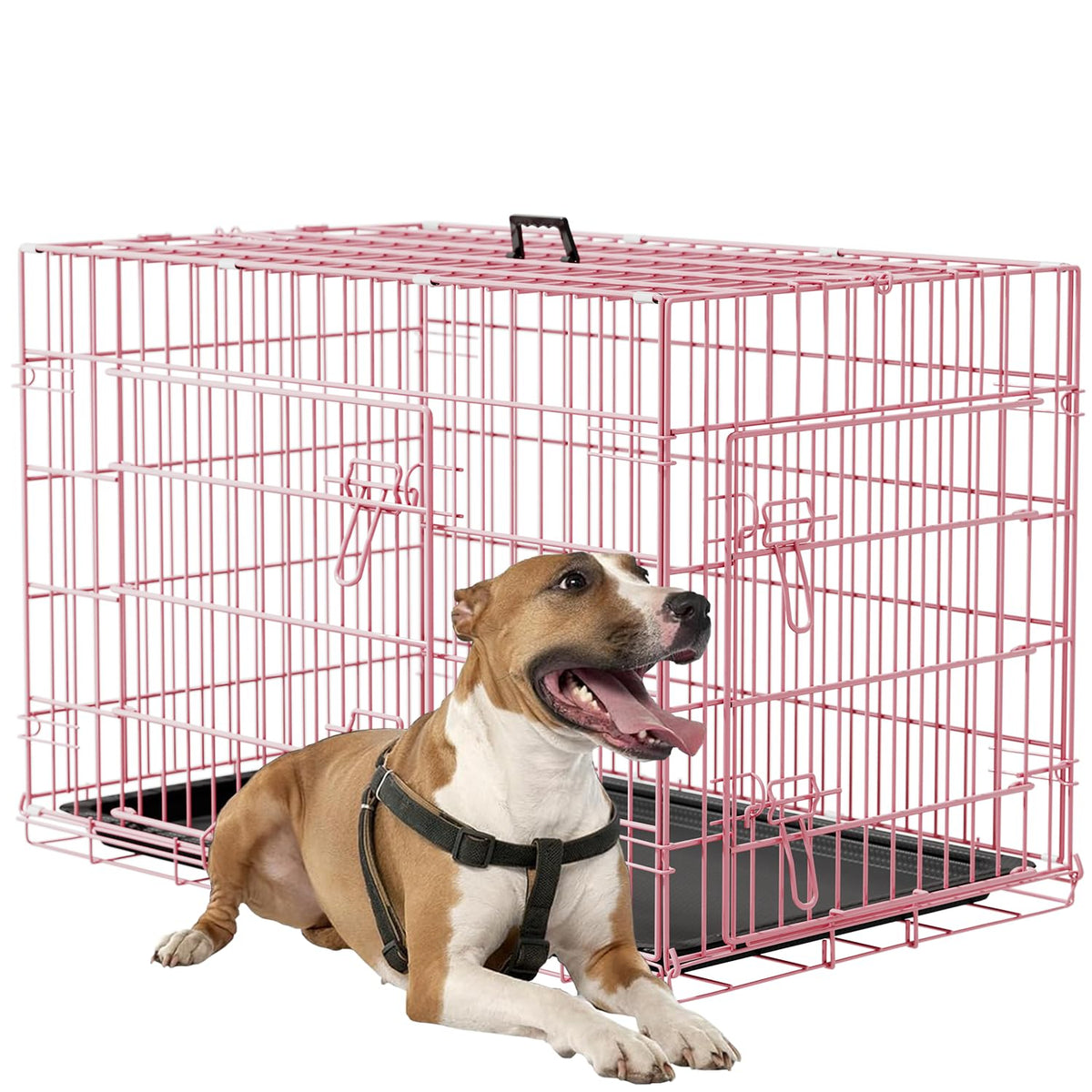 FDW Animal Cage in 36.0"L x 22.0"W x 24.0"H, Pink