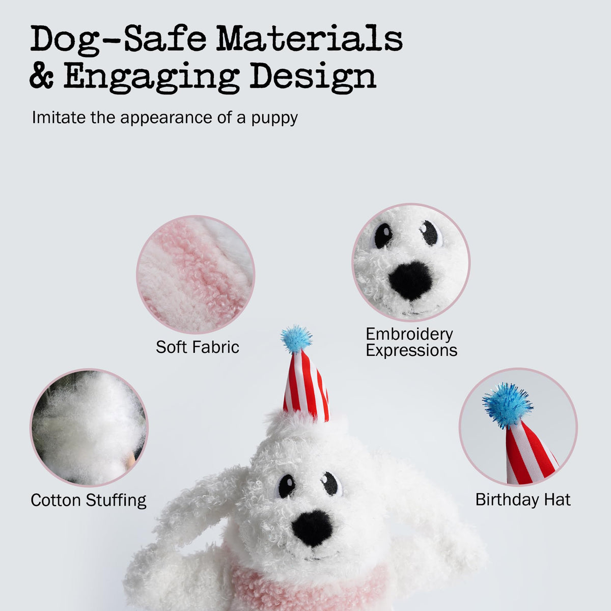 Fuzzwoof Pet Toy in White