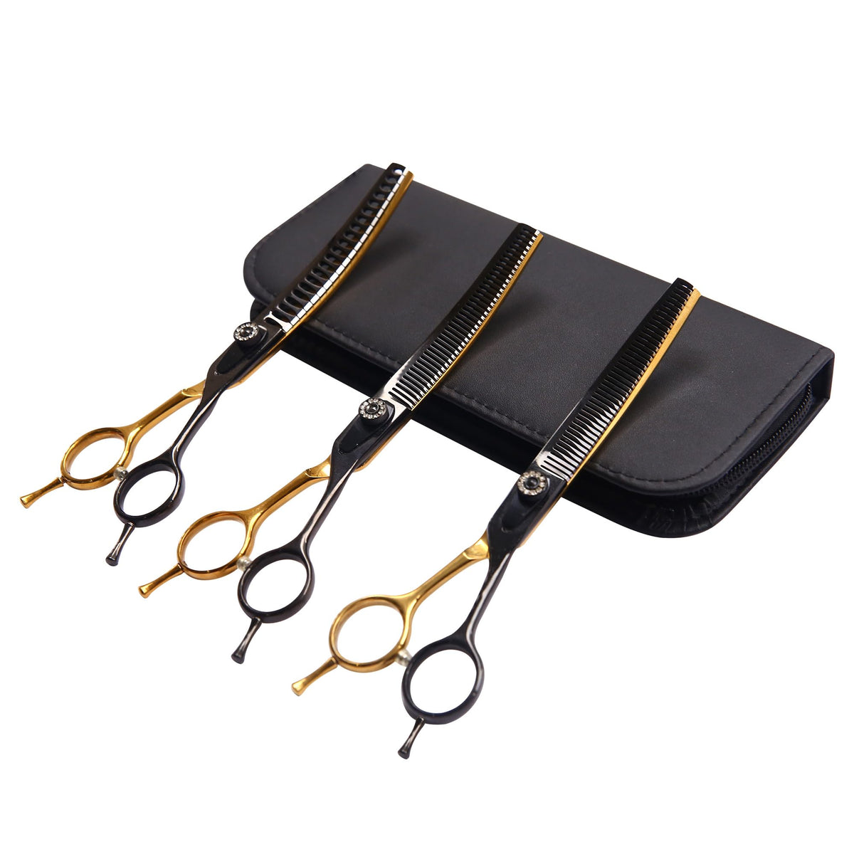 hyzrqwyw Scissors in 1 piece - Curved Fluffer, Black Gold