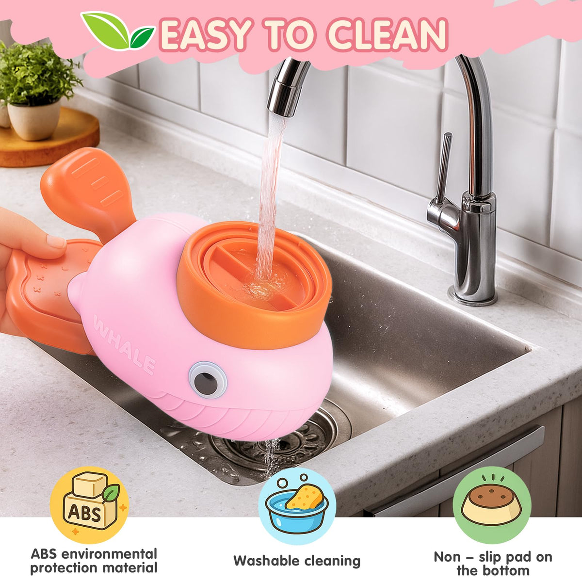 Star&Mi Pet Feeder in Whale-Pink