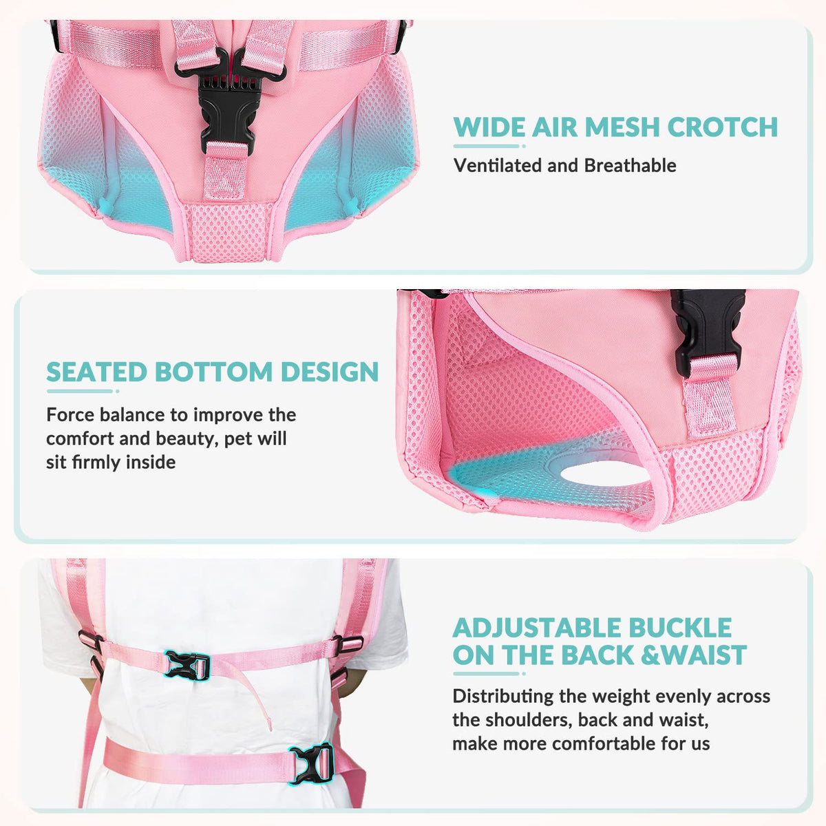 Lukovee Animal Carrier in 8.4"L x 13.0"W x 2.1"H, Pink