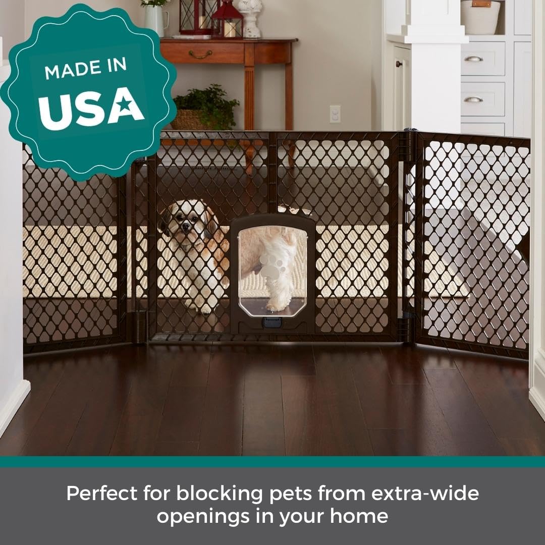 MYPET Pet Playpen in 3-Panel Barrier, Brown