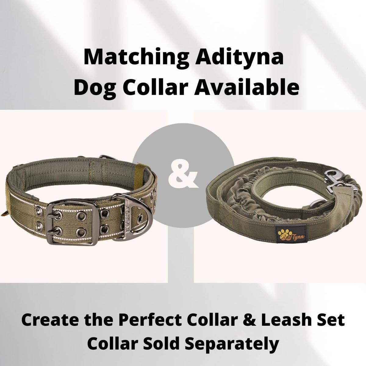ADITYNA Leash in Medium, Large and Extra-Large, Ranger Green