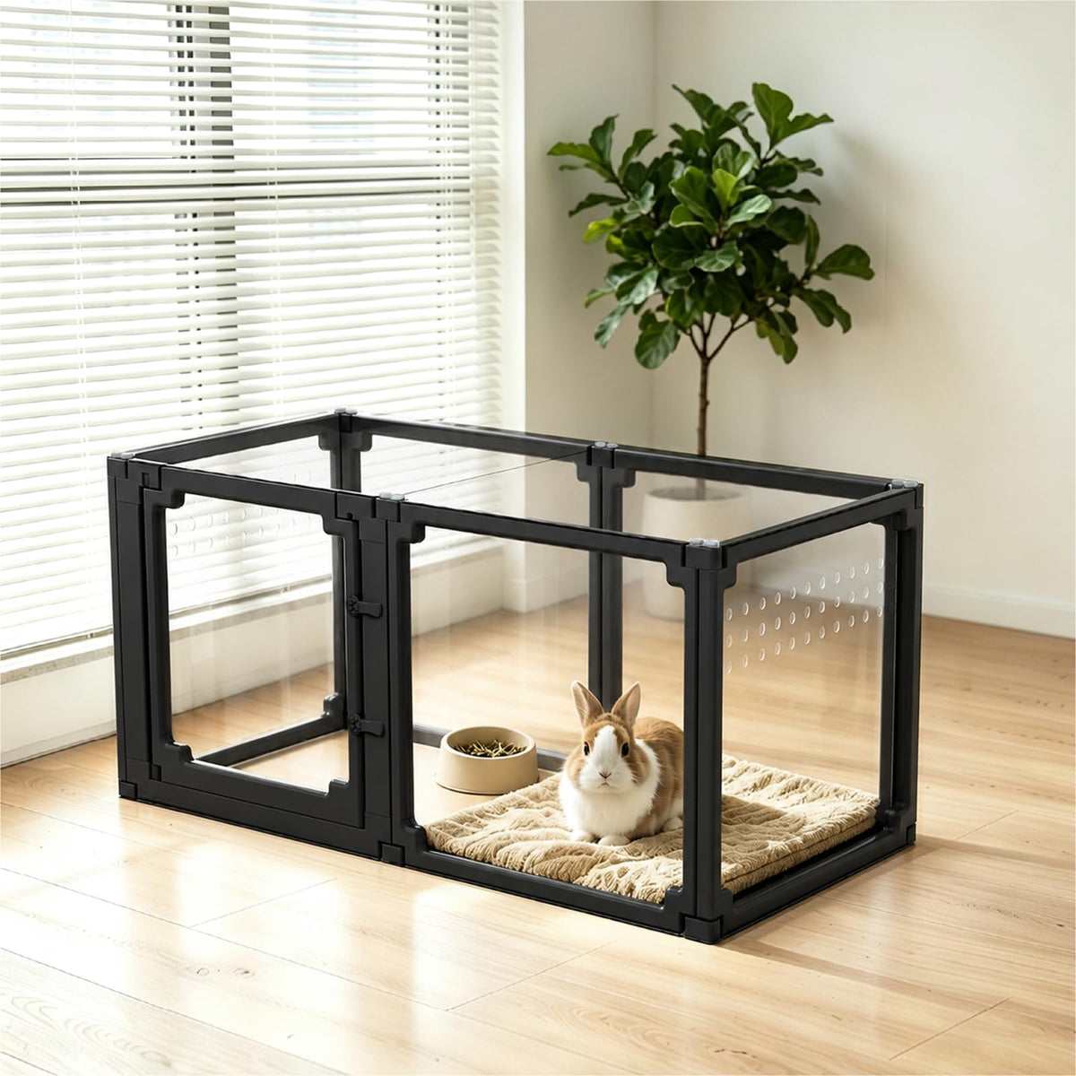 EVOTAILS Pet Playpen in 24", Black