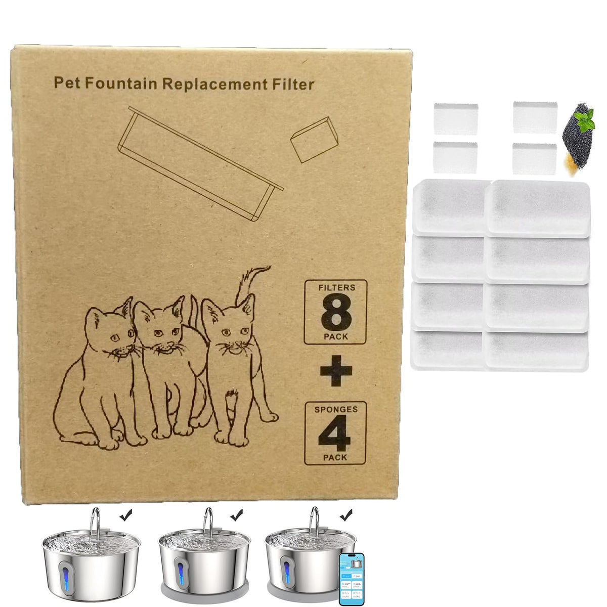 JLVDXN Animal Water Dispenser in Silver