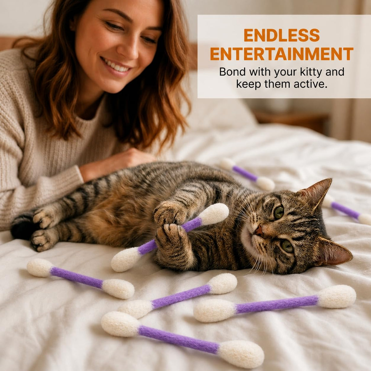 Glaciart One Pet Toy in Regular, Purple Swabs