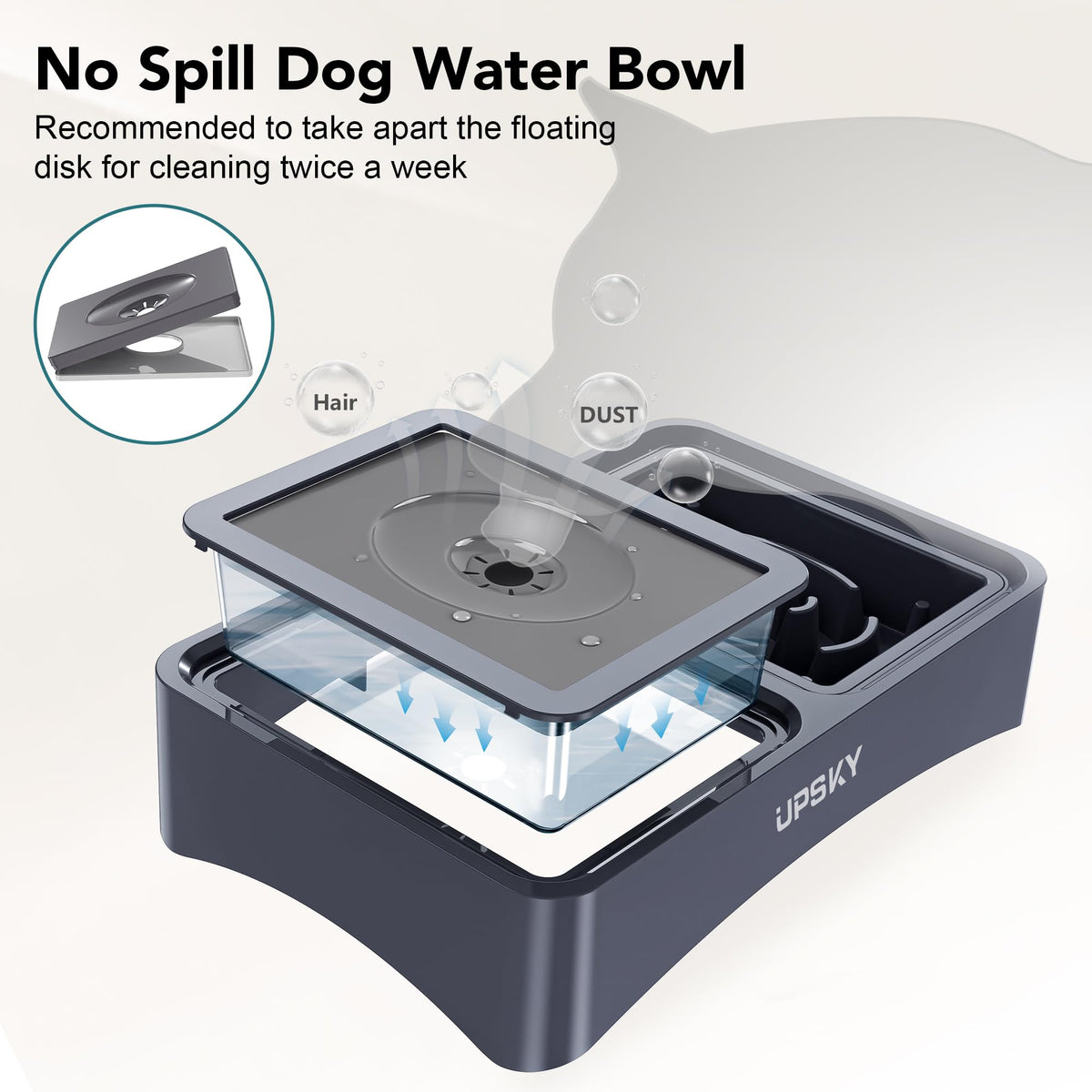 UPSKY Pet Feeder in F-3 in 1 Blue