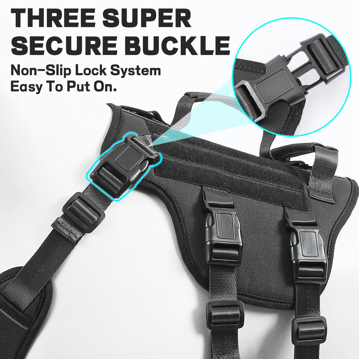 Jane Shine Animal Harness in S(Neck:14-18",Chest:17-24"), Black