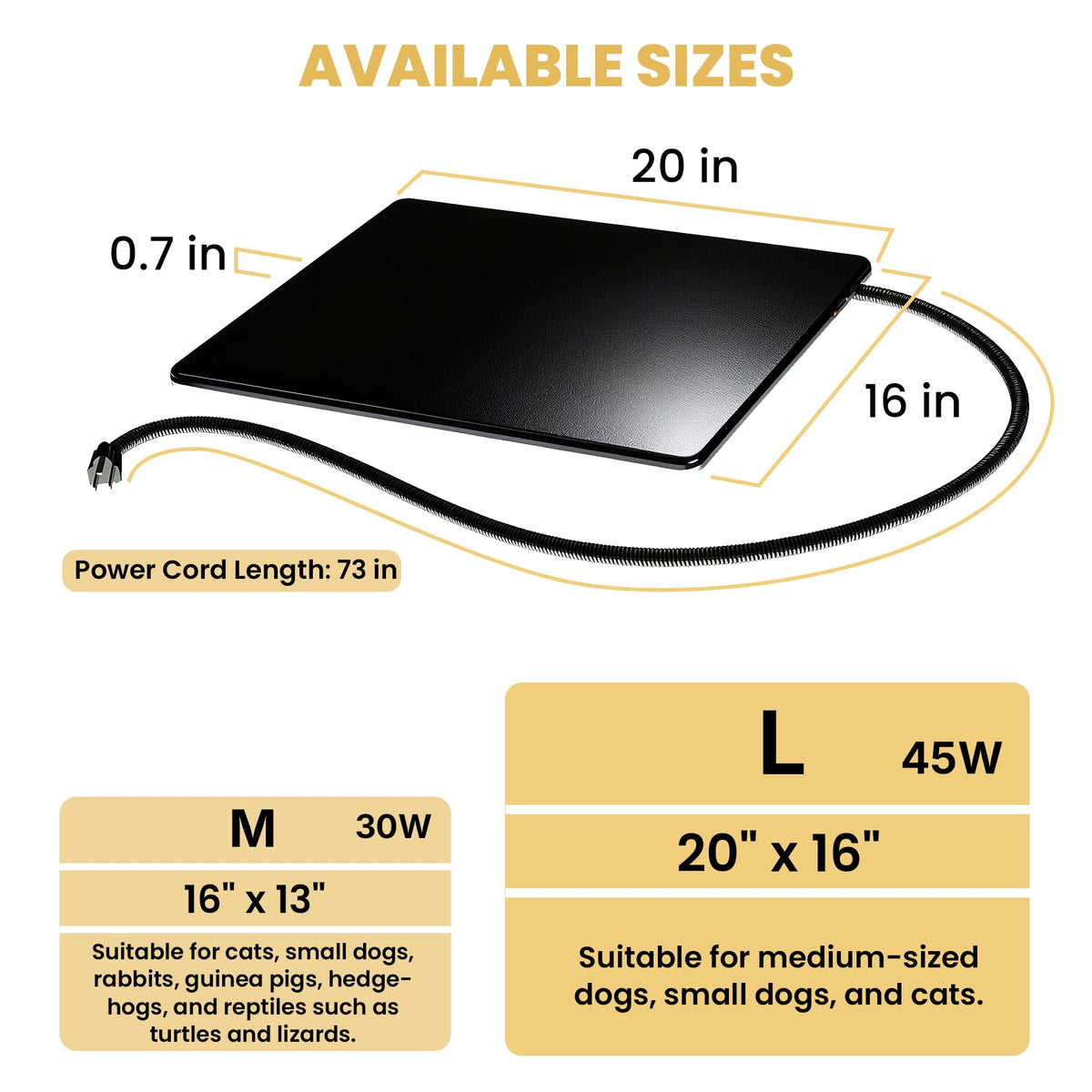 PetTemp Pet Bed Mat in L: 20'' x 16'', Black
