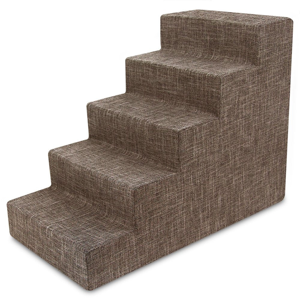 Best Pet Supplies Animal Stair in H: 22.5 Inches, Brown Linen