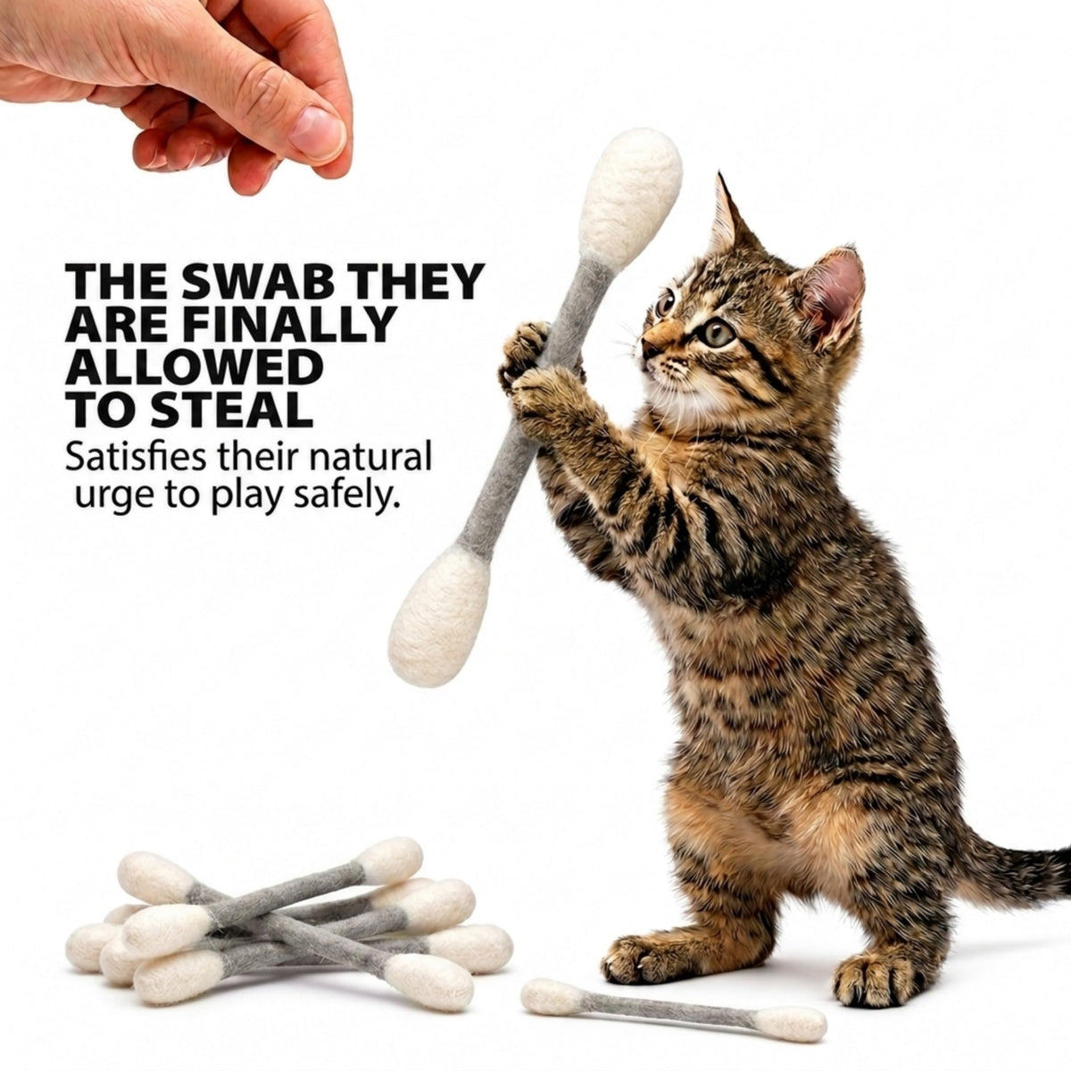 Glaciart One Pet Toy in Regular, Grey Swabs