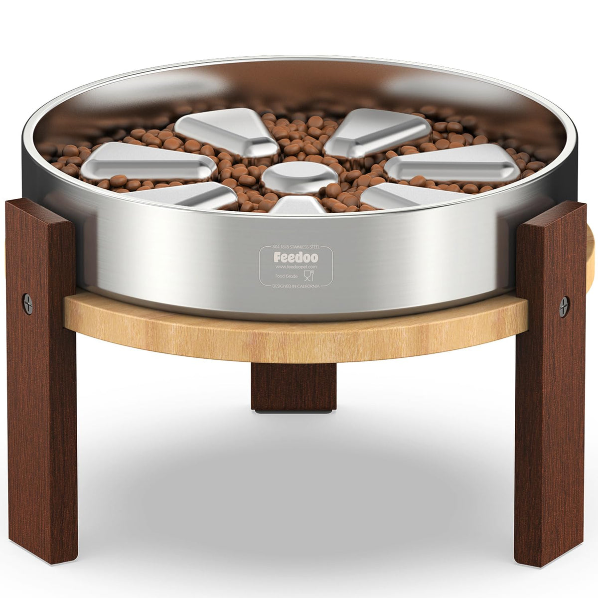 Feedoo Pet Feeder in 8" Height 4-Cup Slow Feeder