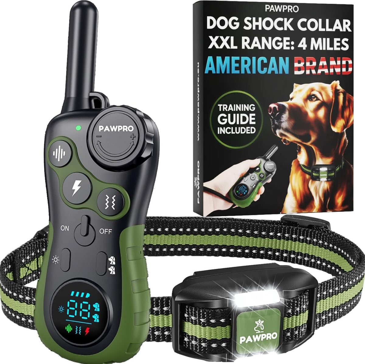 PAWPRO Animal Collar in 1 Collar - Green, Orange