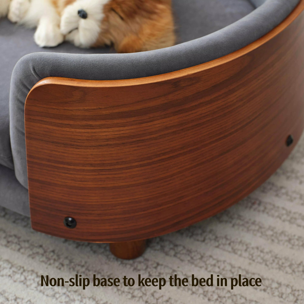 Trygoal Pet Bed Mat in 26.38, Dark Gray & Walnut