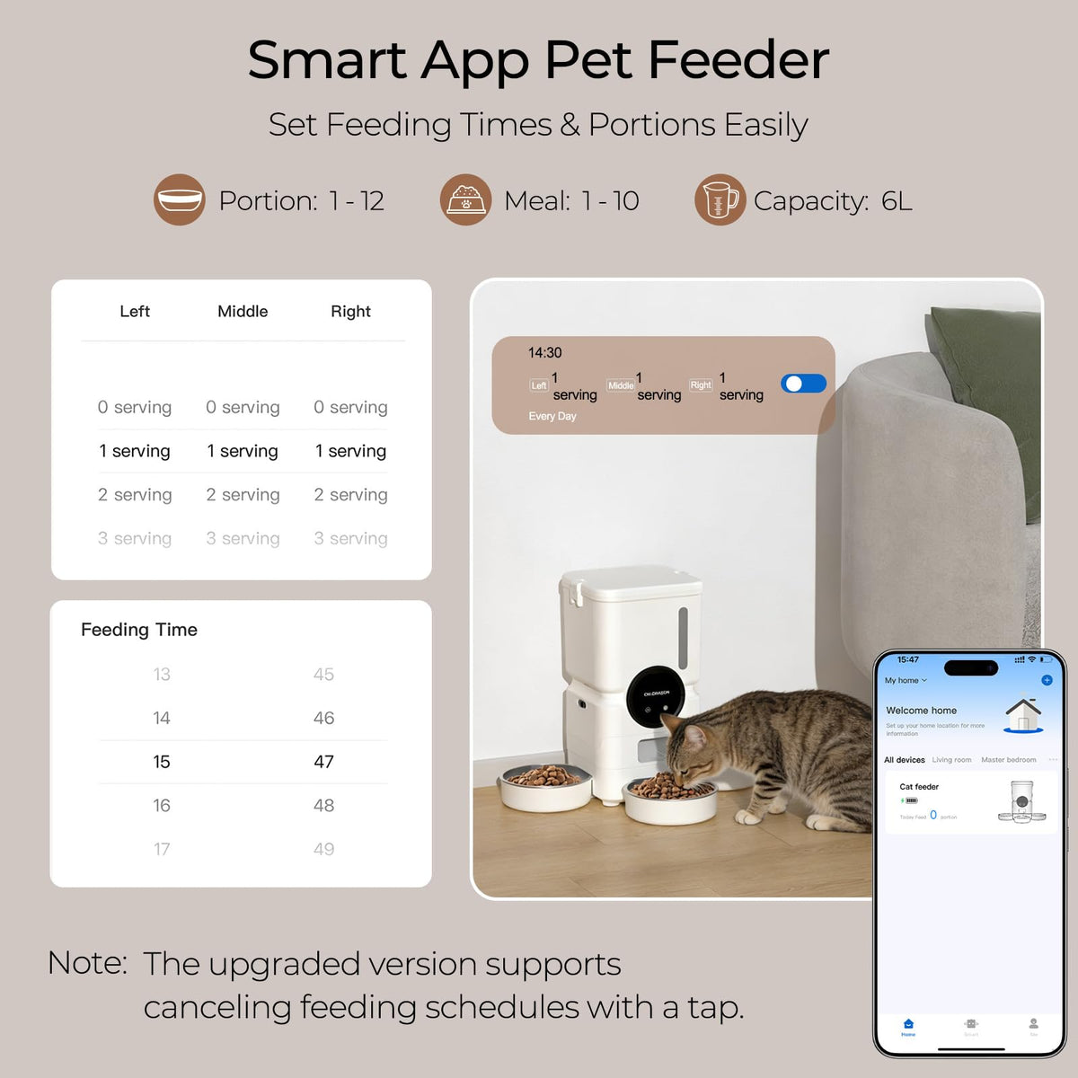 Chloraeon Pet Feeder in Warm White