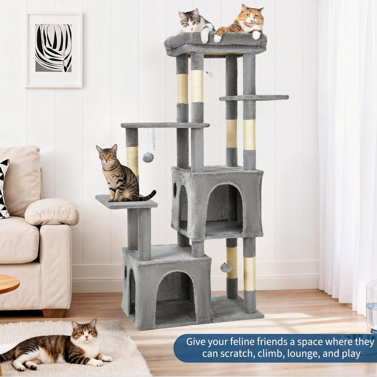 OUTLANE Pet Activity Structure in Light gray, Light Gray