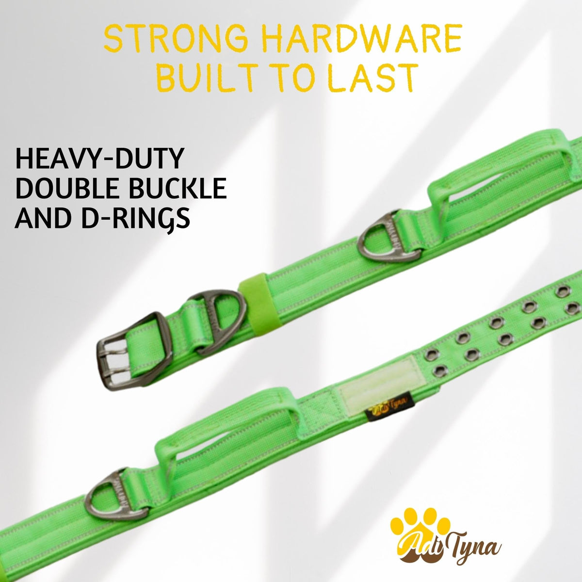 ADITYNA Animal Collar in Extra-Large: Fit 24-30" Neck, Green