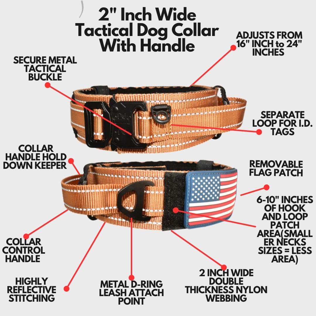 DEZIZEUSK9 Animal Collar in 16-25 INCH, TAN-COBVEL2
