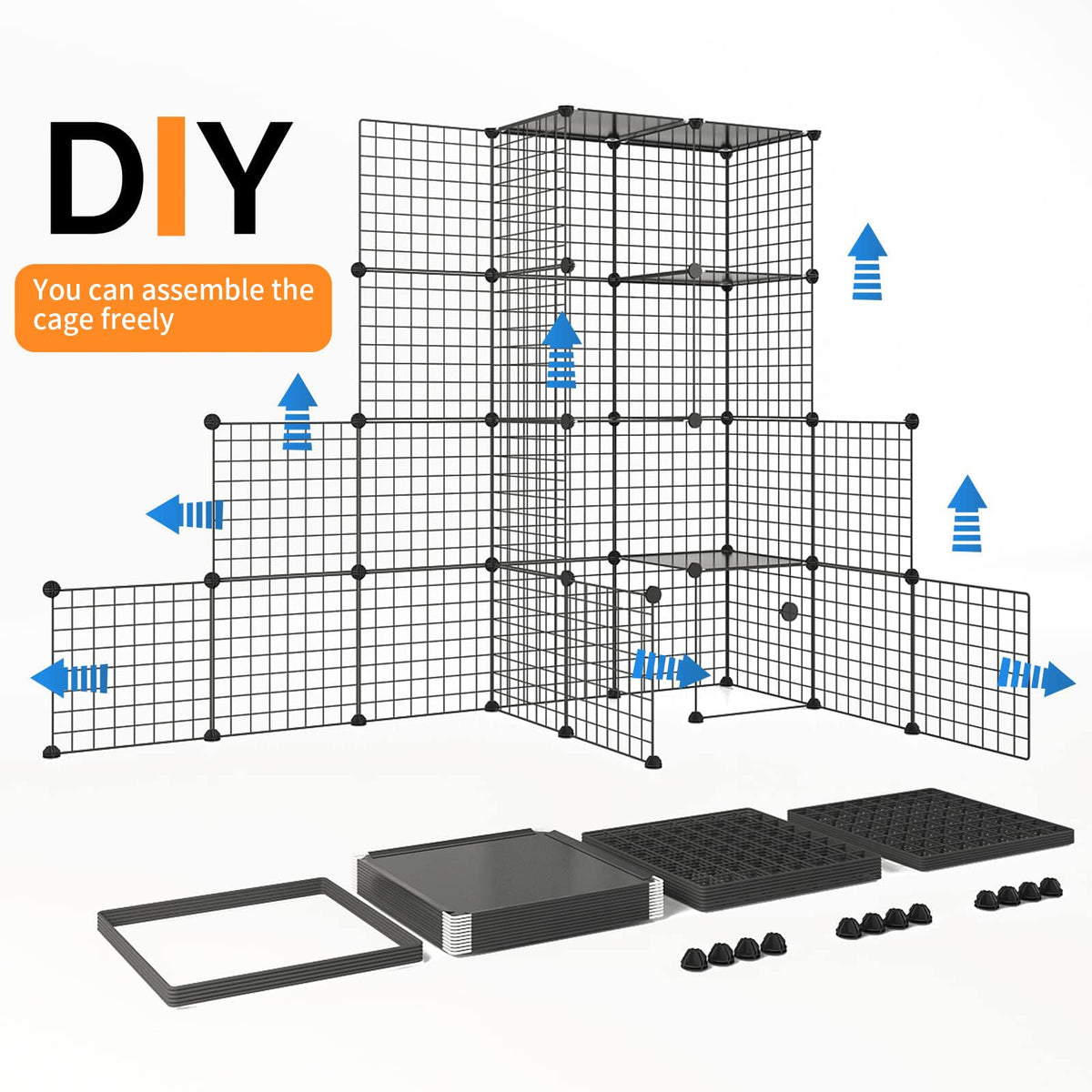 Oneluck Animal Cage in 54.0"L x 41.0"W x 68.0"H