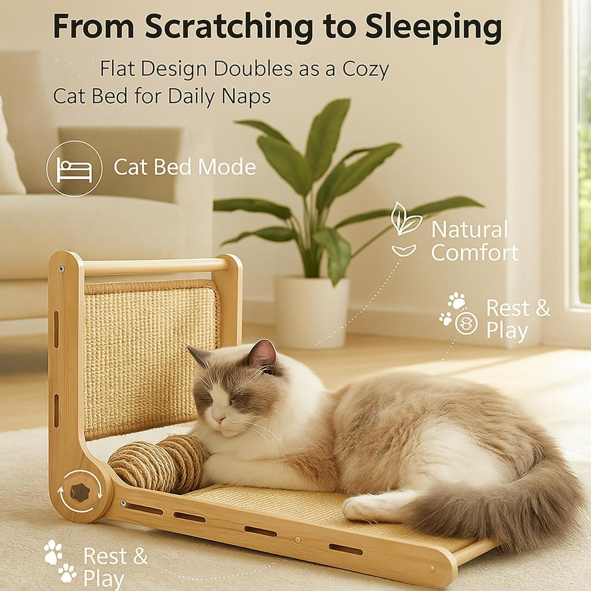 LEQOS Pet Activity Structure in 32 in, Sisal