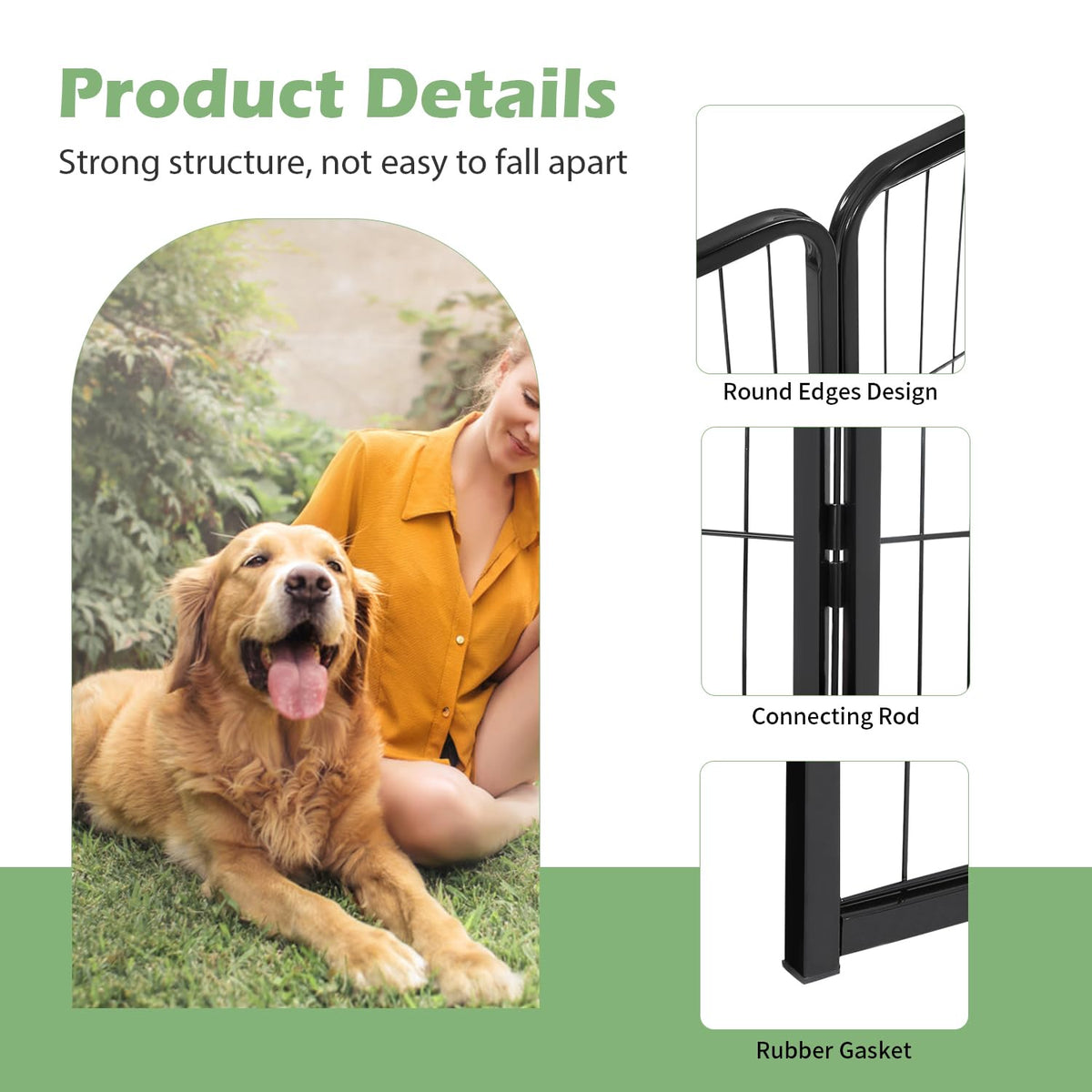 FDW Pet Playpen in Black