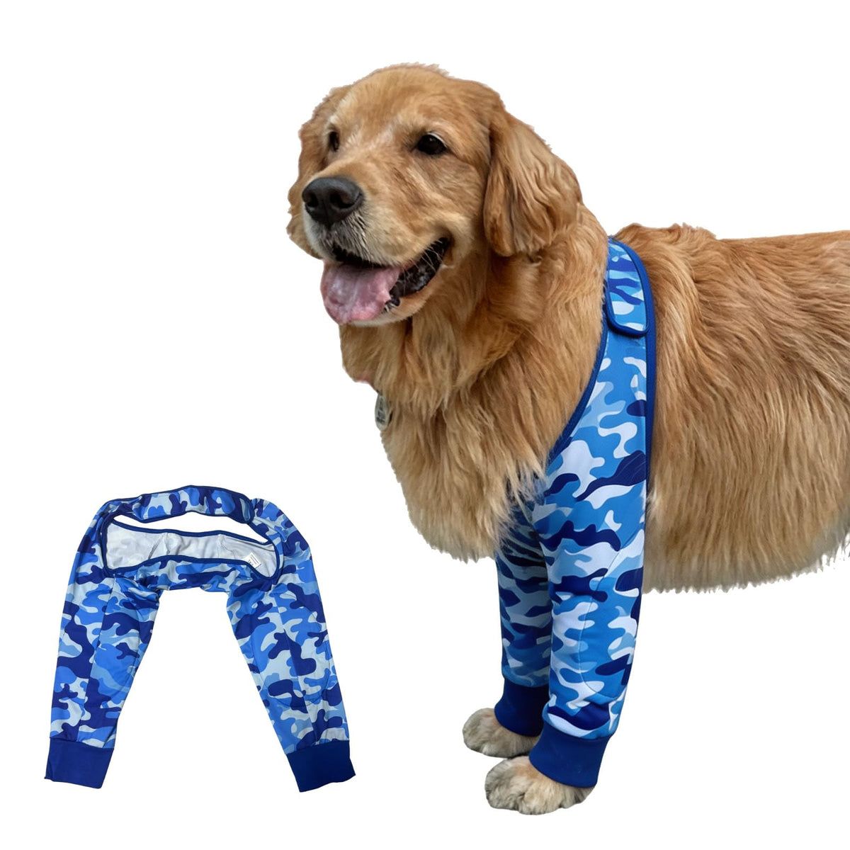 Harikaji Pet Supplies in L-Length 9'' Girth<8.2'', Blue Camo (Pad Upgrade)