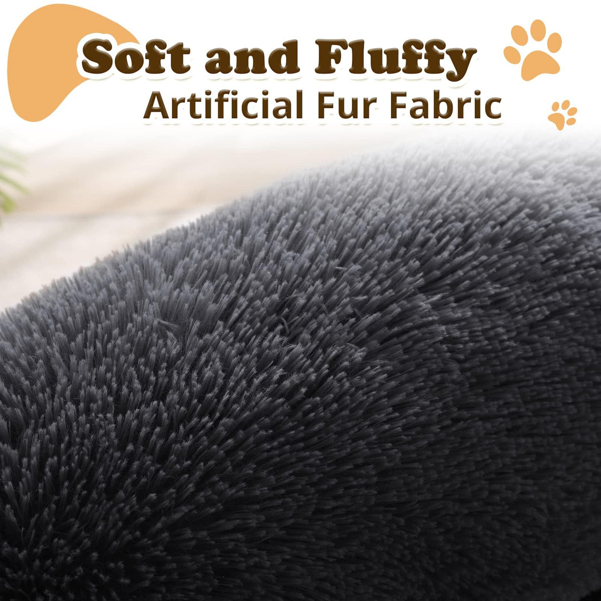 JOLLYVOGUE Pet Bed Mat in 36", Dark Grey