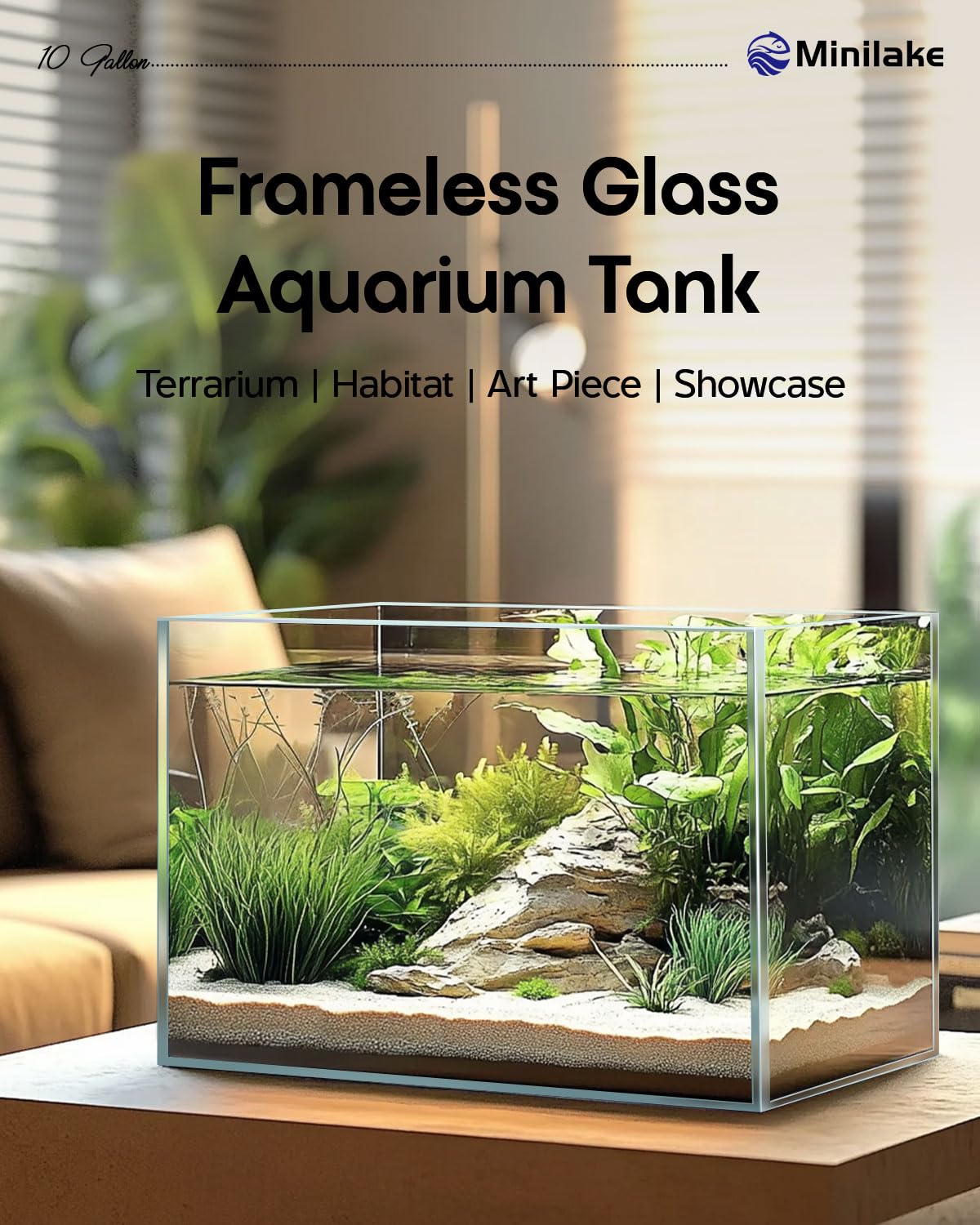 minilake Vivarium in 10 Gallon, Transparent