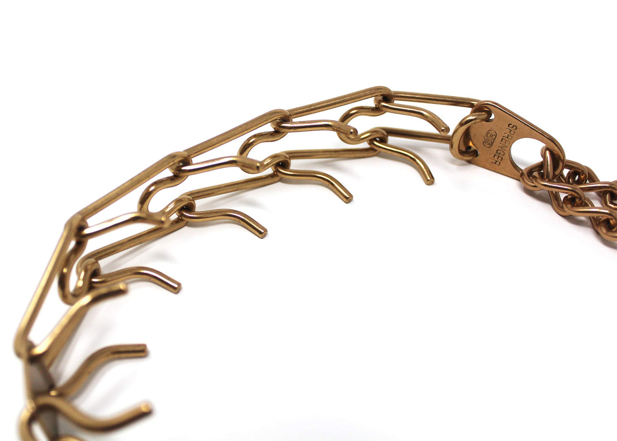 Herm Sprenger Animal Collar in 23in (58cm) x 3.2mm, Gold