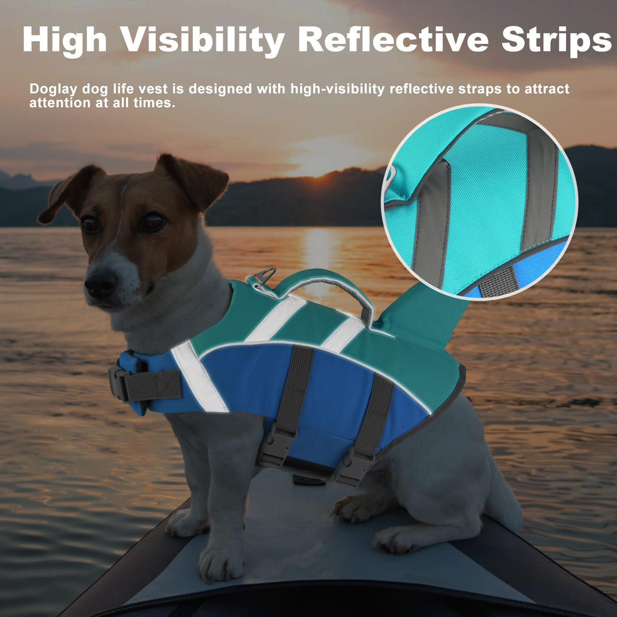 Doglay Pet Apparel in X-small, Blue+Aquagreen