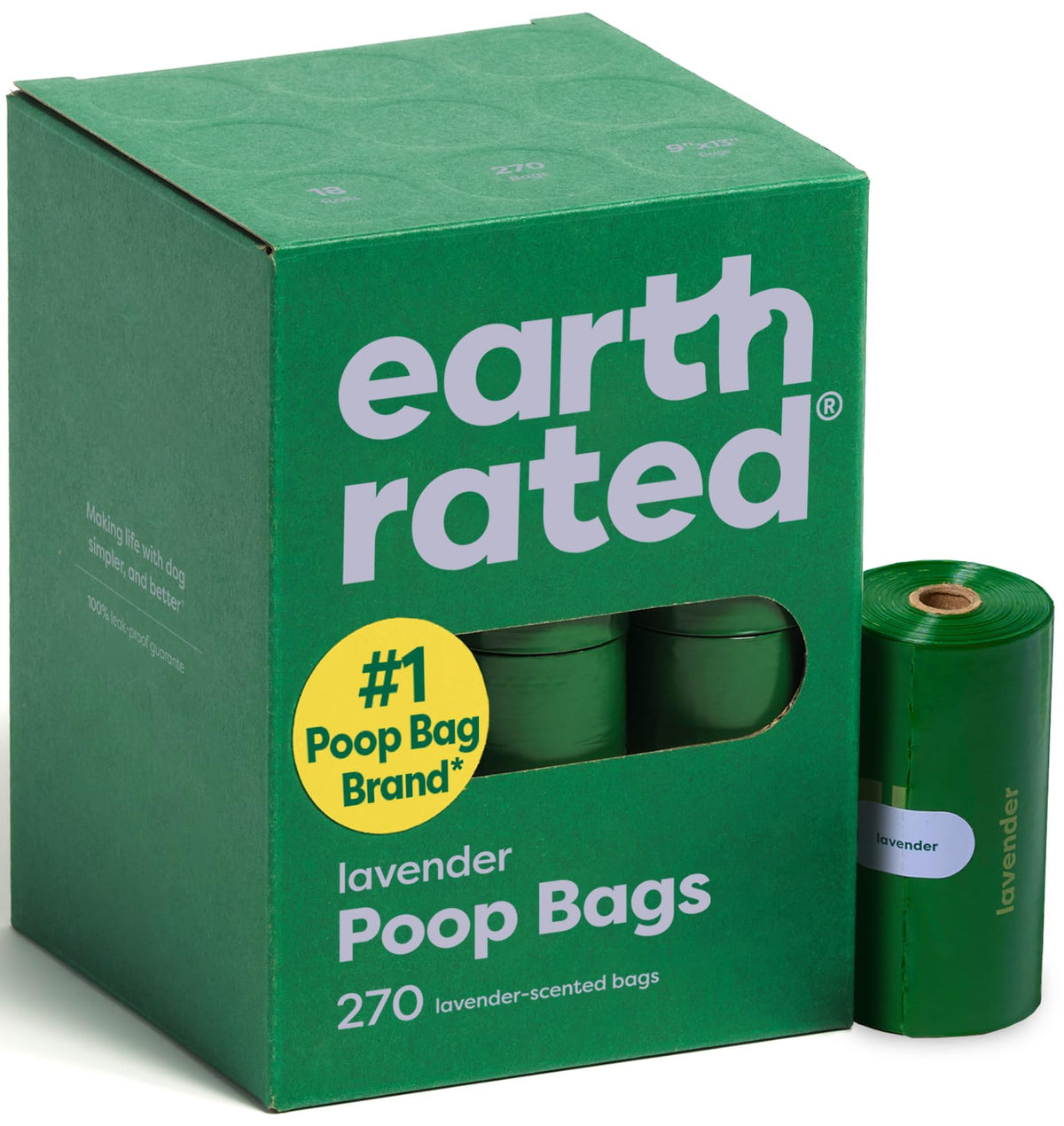 Earth Rated Waste Bag in 1 Count (Pack of 270), Lavender-Scented