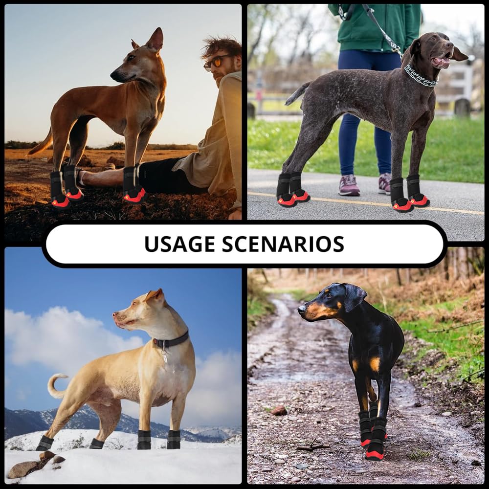 MUSIMC Paw Hoof Protector in Size 1: 1.57''x1.37''(L*W), B-Black red