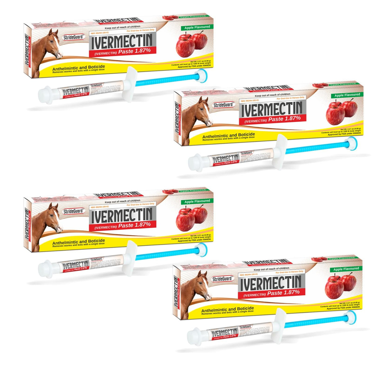 StrideGuard Animal Medication in 4 PACK, Yallow