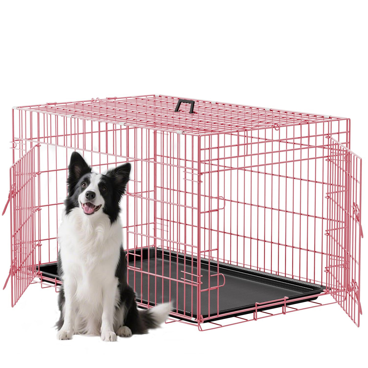 FDW Animal Cage in 48.0"L x 29.0"W x 31.0"H, Pink