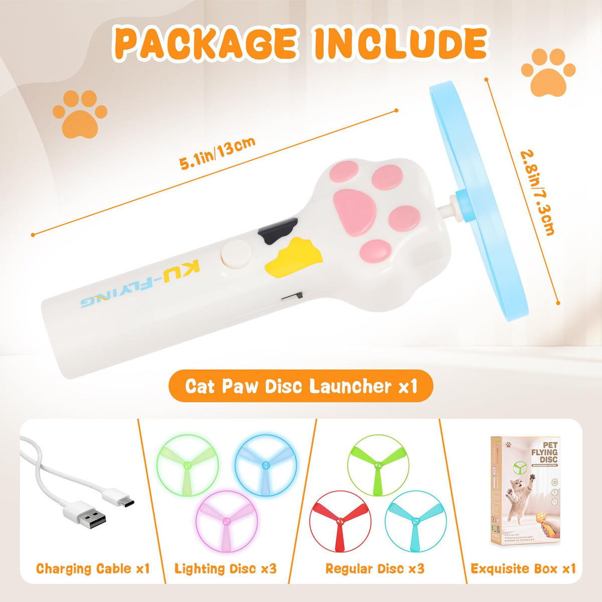 HOMQYTE Pet Toy in White