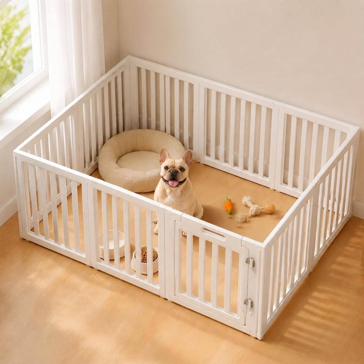 everfront Pet Playpen in 24", White
