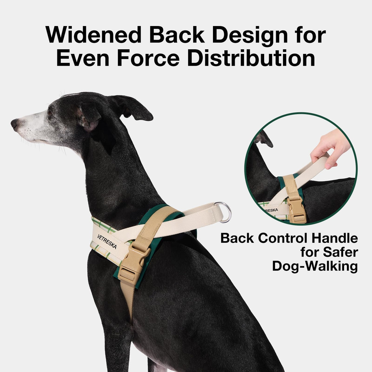 VETRESKA Animal Harness in XS(Chest: 16.9"-22"), Santal Forest