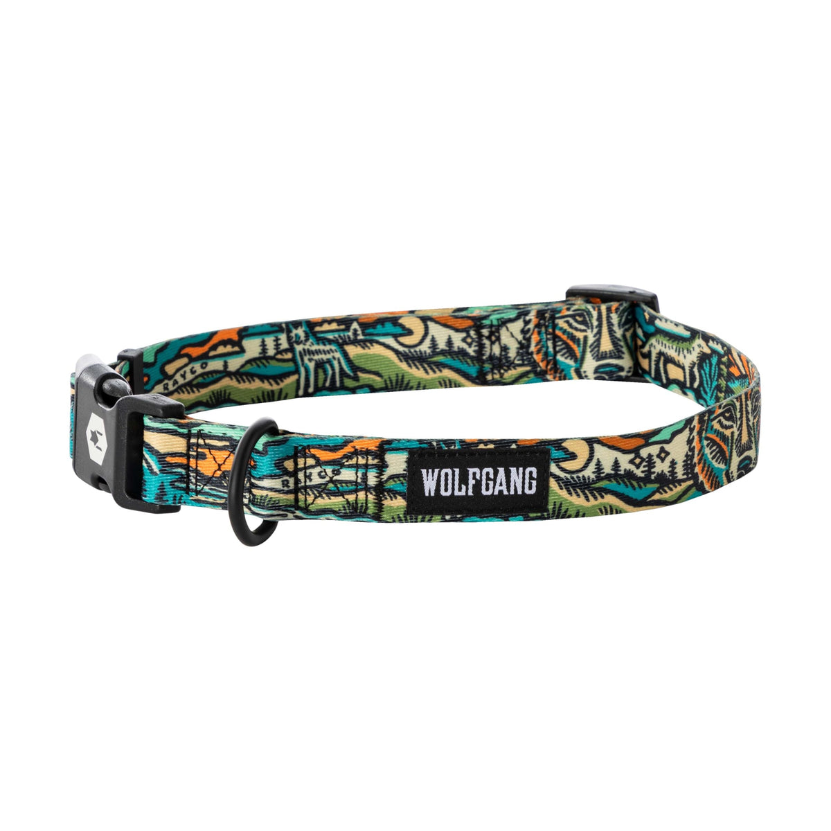 Wolfgang Man & Beast Animal Collar in Small (5/8 Inch x 8-12 Inch), WildWolf Print